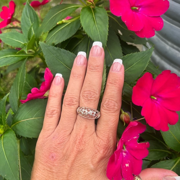 Sterling Silver Open Scroll & Swirl Ring - Picture 9 of 17